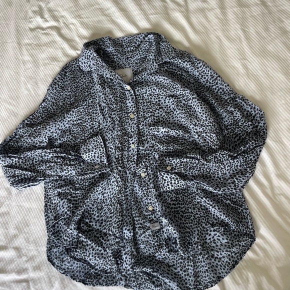 Rails Anna Blue Lynx Patterned Button Down Shirt - Picture 2 of 9